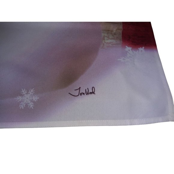 Snowman Christmas Flag Thomas Wood Porterfield's Fine Art Holiday Decor 2009 - Picture 4 of 5